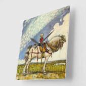 "Out In the Wide World" van John Bauer Vierkante Klok (Hoek)