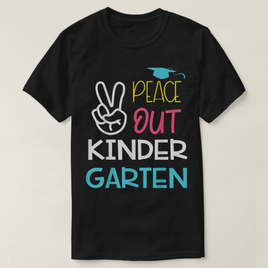 Out Kindergarten Invitation Peace Sunset Kinder En T-shirt (Design voorkant)