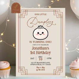 Out Little Dumpling Chinese Bao eerste verjaardag Kaart