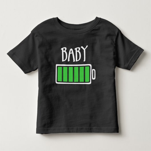 Out of Batteries – Baby Kinder Shirts (Voorkant)