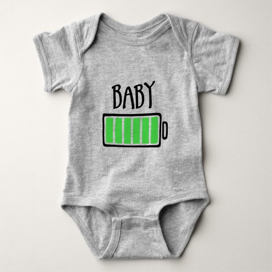 Out of Batteries – Baby Romper (Voorkant)
