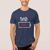 Out of Batteries – Dad Tri-Blend Shirt (Voorkant)