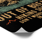 Out Of Breath Hiking Society Funny Mountain Climbi Poster (Hoek)