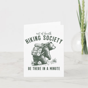 Out of Breath Hiking Society Grappig Beer buiten Kaart