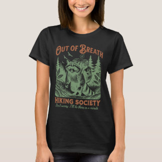 Out of Breath Hiking Society Grappige prullenbak P T-shirt