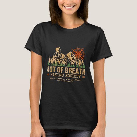 Out Of Breath Hiking Society Hiking Crew Happy Cam T-shirt (Voorkant)