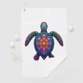 Out of Breath Hiking Society Schildpad T-shirt Golfhanddoek (Insitu)