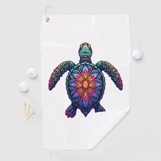 Out of Breath Hiking Society Schildpad T-shirt Golfhanddoek (Insitu)