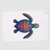 Out of Breath Hiking Society Schildpad T-shirt Golfhanddoek (Horizontaal)