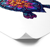 Out of Breath Hiking Society Schildpad T-shirt Poster (Hoek)