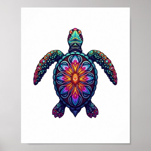 Out of Breath Hiking Society Schildpad T-shirt Poster (Voorkant)