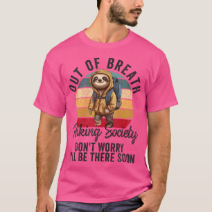 Out of Breath Hiking Society voor Mannen Vrouwen H T-shirt
