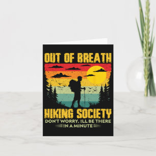 Out of Breath Hiking Society Wandelen Natuur Lover Kaart