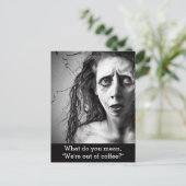 Out of Coffee  Briefkaart (Staand voorkant)