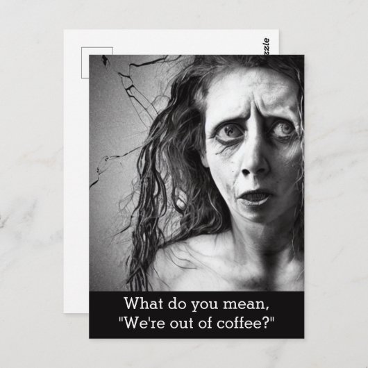Out of Coffee Briefkaart (Voorkant / Achterkant)
