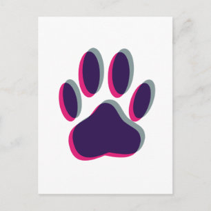 Out-of-Focus Dog Paw-afdrukken Briefkaart