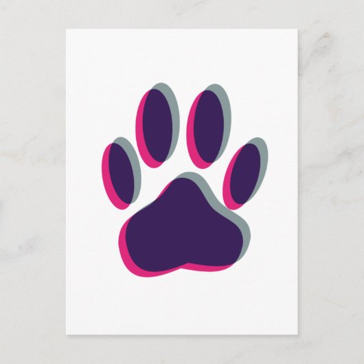 Out-of-Focus Dog Paw-afdrukken Briefkaart (Voorkant)