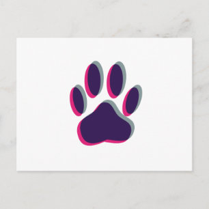 Out-of-Focus Dog Paw-afdrukken Briefkaart