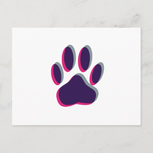 Out-of-Focus Dog Paw-afdrukken Briefkaart (Voorkant)