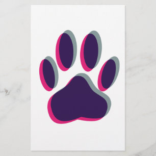 Out-of-Focus Dog Paw-afdrukken Briefpapier