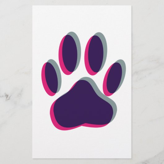Out-of-Focus Dog Paw-afdrukken Briefpapier (Voorkant)