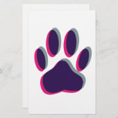Out-of-Focus Dog Paw-afdrukken Briefpapier (Voorkant / Achterkant)