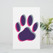 Out-of-Focus Dog Paw-afdrukken Briefpapier (Staand voorkant)