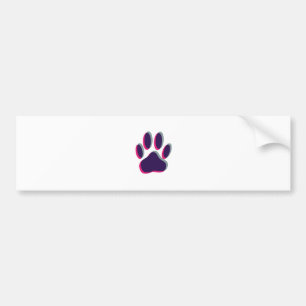 Out-of-Focus Dog Paw-afdrukken Bumpersticker