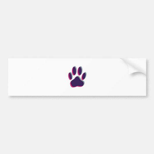Out-of-Focus Dog Paw-afdrukken Bumpersticker (Voorkant)