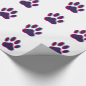 Out-of-Focus Dog Paw-afdrukken Cadeaupapier (Hoek)