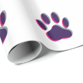 Out-of-Focus Dog Paw-afdrukken Cadeaupapier (Rol Hoek)