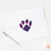 Out-of-Focus Dog Paw-afdrukken Hart Sticker (Envelop)
