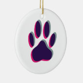 Out-of-Focus Dog Paw-afdrukken Keramisch Ornament (Rechts)