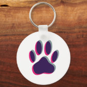 Out-of-Focus Dog Paw-afdrukken Sleutelhanger (Voorkant)
