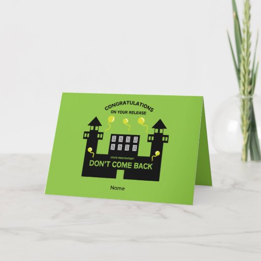 Out Of Jail Prison Release Gift Two-Tone Coffee Mu Kaart (Voorkant)