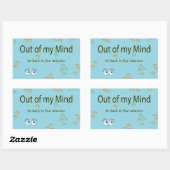 Out of my Mind Graphic-Stickers Rechthoekige Sticker (Vel)
