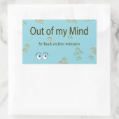 Out of my Mind Graphic-Stickers Rechthoekige Sticker (Tas)