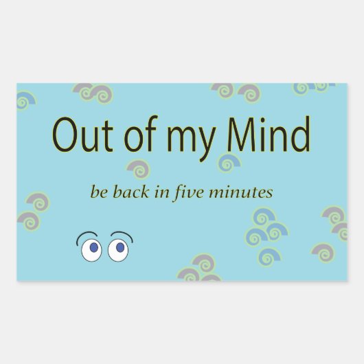 Out of my Mind Graphic-Stickers Rechthoekige Sticker (Voorkant)