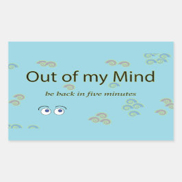 Out of my Mind Graphic-Stickers Rechthoekige Sticker