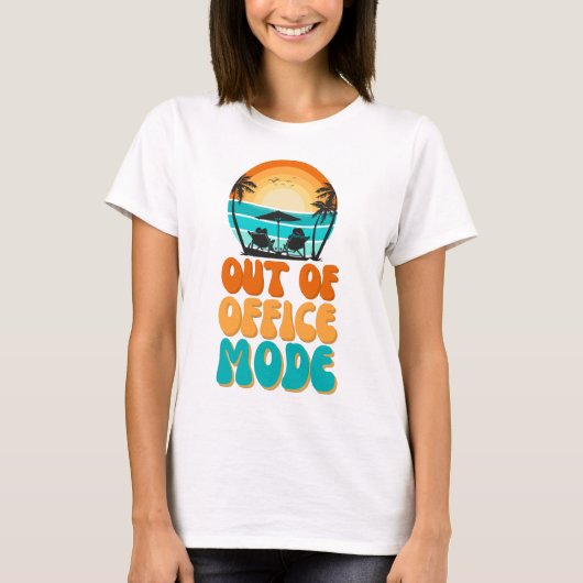 Out of Office Mode T-shirt (Voorkant)