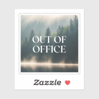 Out Of Office Nature Lover Misty Forest Sticker
