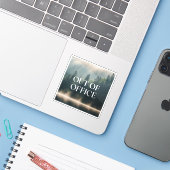 Out Of Office Nature Lover Misty Forest Sticker (Laptop met iPhone)