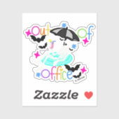 Out Of Office Ontspannend Skelet Sticker (Vel)