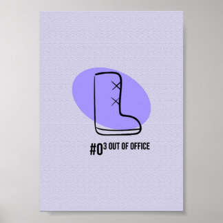 Out Of Office Wandelschoen - Minimalistische Buite Poster