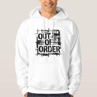 Out of Order Brutalist Industriële Typografie Zwee Hoodie