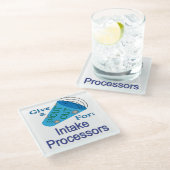 Out-of-out voor inlaatprocessors glazen onderzetter (Schuin)