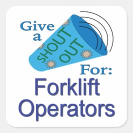 Out-of-out voor vorkheftruckoperatoren Sticker
