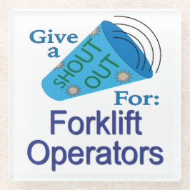 Out-of-out voor vorkheftrucks glazen onderzetter