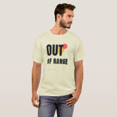 Out Of Range Tech Typografie Ontwerp T-shirt (Voorkant volledig)