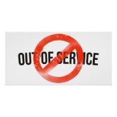 Out of Service Sign – Poster Edition (Voorkant)